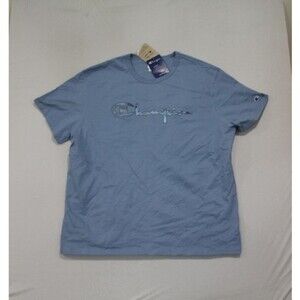 Champion Men Blue Tee Shirt 3D Emblem Size 3XL